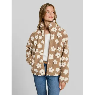Tom Tailor Teddy-Jacke mit Blumenmuster Braun 34