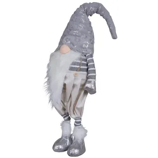 Christmas Paradise Weihnachtsfigur Wichtel 70cm (98cm) stehend (XXL Deko Figur, 1 St), Weihnachten, silber-grau