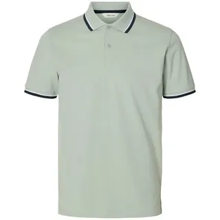 SELECTED HOMME Poloshirt SLMSLIM-ATLAS SPORT SS POLO NOOS grau M (50)