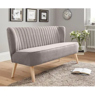 Home Affaire 2-Sitzer HOME AFFAIRE "Campi", grau (taupe), B:140cm H:81cm T:67cm, 92% Polyester, 8% Nylon, Sofas, bequemes Küchensofa, frei im Raum stellbar
