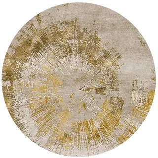 Moderner runder Teppich für Wohnzimmer und Schlafzimmer, runder Teppich mit rundem Design, ideal für Couchtisch, Computerstuhl und Hängekorb, weiche und bequeme runde Matte, 180 cm Durchmesser
