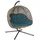 oval Sand / Schwarz 2-Sitzer mit Gestell