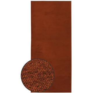 KARAT Premium Teppichläufer gewebt - 80 x 250 cm, Terra - Flauschiger Baumwoll Teppich - Läufer für Küche, Flur & Wohnraum - Flurläufer Küchenläufer Flurteppich (Azade)