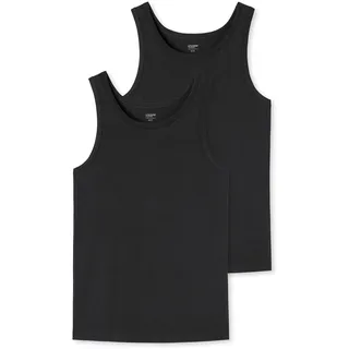 SCHIESSER UNCOVER by SCHIESSER Herren Unterhemden im Pack - Vorteilspack, Serie "Uncover", Rundhals Schwarz / 3XL / 2er