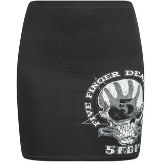 Five Finger Death Punch Kurzer Rock - 1 2 F U - S bis XL - für Damen - Größe S - schwarz  - Lizenziertes Merchandise! - S