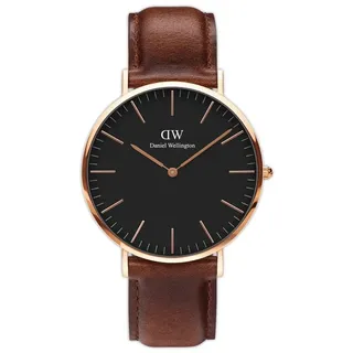 Daniel Wellington Classic Black St Mawes Leder 40 mm DW00100124