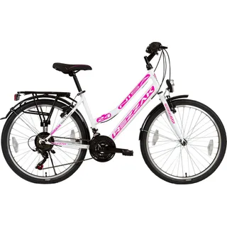 Rezzak Cityfahrrad Mädchen 24" RH 42 cm weiß/pink 21-Gang