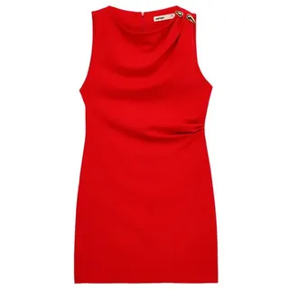 Koton Badekleid Mit Metall-Accessoires A Form Minikleid rot 44