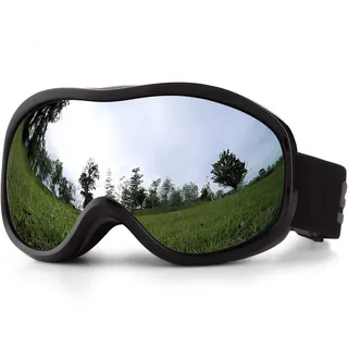 SPOSUNE Skibrille Damen Herren Snowboardbrille OTG Kids Skibrille Brille Wear Anti-Fog 100% UV400 Schutz für Skifahren Rollschuhlaufen Windschutz Schlagfest Helm kompatibel