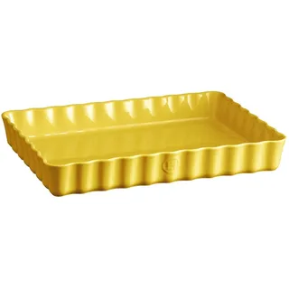 Emile Henry EH906038 Kuchenform, rechteckig, Provence, Gelb, 33,5 x 24 x 5 cm