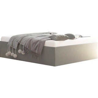 Westfalia Schlafkomfort Polsterbett Amrum, in Samtvelours ohne Kopfteil, mit und ohne Bettkasten erhältlich grau 185 cm x 205 cm