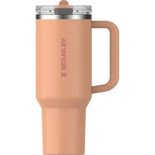 Stanley Quencher H2.0 Becher mit Griff und Strohhalm, 1,2 l, Flowstate 3-Positionen-Deckel, Becherhalter, kompatibel für Reisen, isolierter Edelstahlbecher, BPA-frei, Aprikose