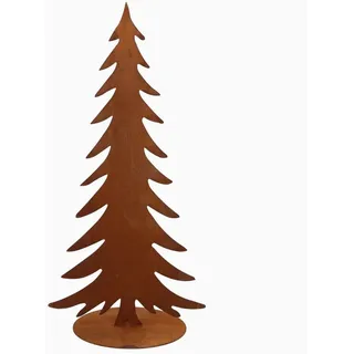 Rostikal Weihnachtsfigur Weihnachten Deko Metall Weihnachtsdeko Tannenbaum (1 St), echter Rost braun 50 cm