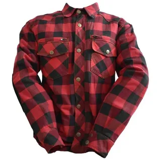 Bores Motorradjacke Bores Lumberjack Jacken-Hemd schwarz / rot Herren motorradjacke herren rot L