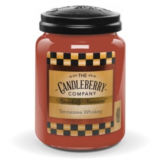 Candleberry Duftkerze im Glas mit Deckel - Tennessee Whiskey® (570g) - Intensiv duftende ganzjährige Kerze bis zu 160h Brenndauer für jeden Anlass, langlebig und handgegossen in den USA