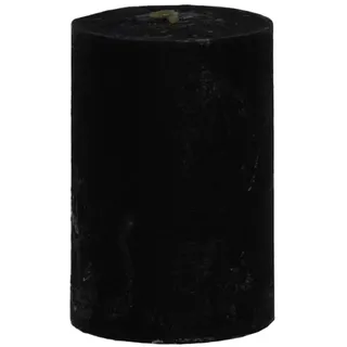 Stumpenkerze durchgefärbt 8 x Ø 6 cm (Black)
