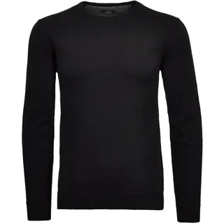 Rundhalspullover RAGMAN, Herren, Gr. 50, schwarz, Strick, 95% Baumwolle 5% Kaschmir, Rundhals, Pullover Rundhalspullover