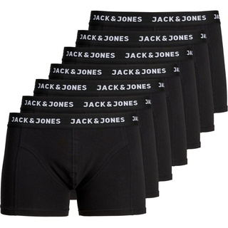 Jack & Jones Herren Boxershort JACHUEY TRUNKS 7er Pack Schwarz Normaler Bund S