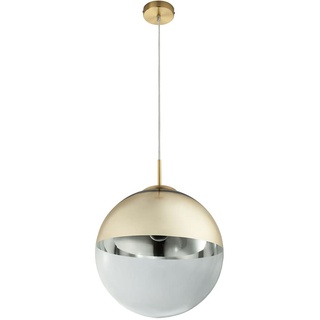 etc-shop Decken Pendel Glas-Kugel Hänge Lampe 33cm Durchmesser Design Leuchte Beleuchtung Gold