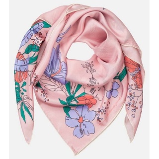 Becksöndergaard Modeschal Maleia Sia Seidenschal Damen Sommerschal - Halstuch aus Seide 90x90 cm, floralem Muster rosa