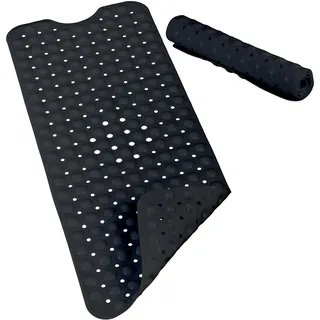 Relaxdays Badewannenmatte Wanneneinlage Schwarz