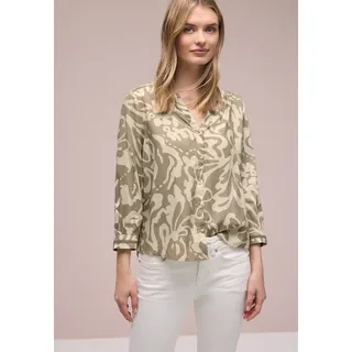 STREET ONE Tunika mit 3/4 Ärmeln beige|weiß 46 EU