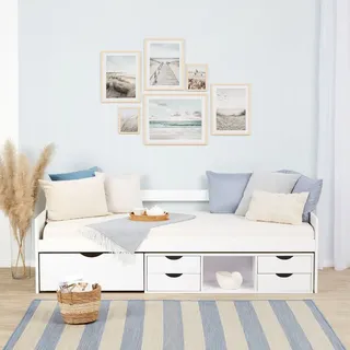 Homestyle4u 90 x 200 cm Weiß