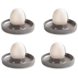 Kesper Eierbecher Eierbecher Set aus Melamin, edles Grau, 6 Stück, Perfekter Frühstückspartner grau