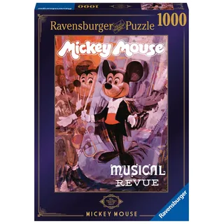Ravensburger Disney Treasures from The Vault Mickey Mouse Musical Conductor 1000 Teile Puzzle für Erwachsene Jedes Teil ist einzigartig, Softclick Technologie bedeutet, dass Teile perfekt