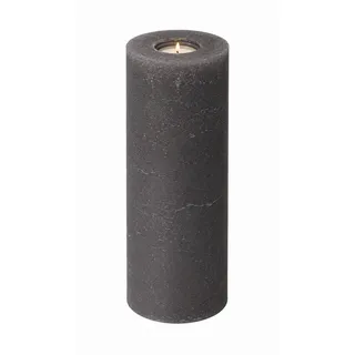 Kopschitz Kerzen Rustic-Kerze Rustic Kerzen Grau 25 x 8 cm, mit Teelichteinsatz grau
