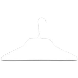 RSR Hangers Kleiderbügel 50 Stück Set Metall Drahtkleiderbügel Draht 2,0 mm Weiß Hemdenbügel Blusenbügel Metallkleiderbügel Drahtbügel