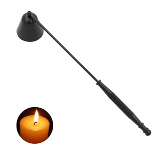 NO Kerzenlöscher, Candle Snuffer, Kerzenlöscher mit langem Griff, Abdeckung für Kerzendocht, langlebig, zum Löschen von Flammendocht, 20 x 3,8 cm (schwarz)