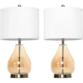 Homcom Tischlampen Bernstein 2 St.
