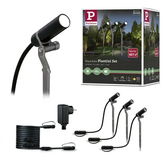 Paulmann Außenleuchte Aluminium 22,3 cm schwenkbar 3er Set anthrazit