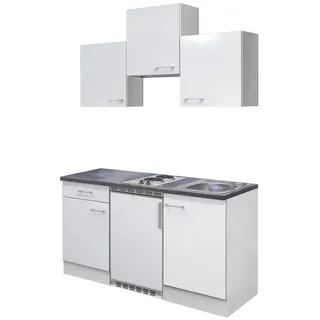 Singleküche mit E-Geräten - 150 cm breit - Weiß – Toska