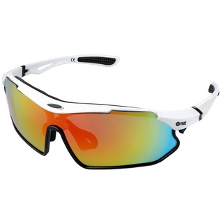 YEAZ Sportbrille SUNRAY sport-sonnenbrille weiß/schwarz/rot, Sport-Sonnenbrille weiß/schwarz/rot weiß