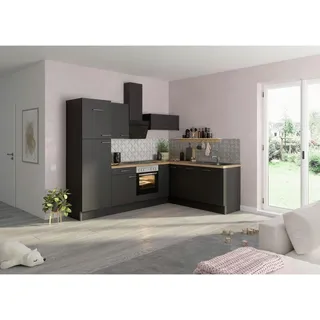 OPTIFIT Winkelküche L-Form 270 cm anthrazit