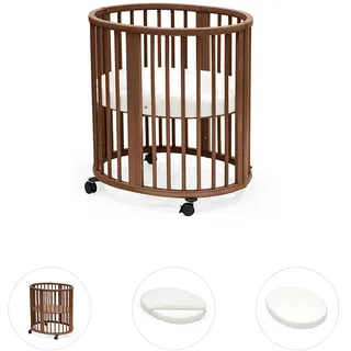 Stokke® SleepiTM Bundle Sleepi Mini inkl. Matratze und Spannbetttuch, braun