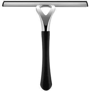 Wanym Duschabzieher Mit Halterung Ohne Bohren Edelstahl, Fensterabzieher mit Halterung, Abzieher Dusche Edelstahl für Badezimmer, Küche,Spiegel, Fenster und Auto Glas Reinigung,Silber