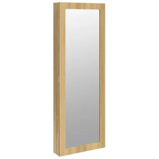 vidaXL Schmuckschrank mit Spiegel 37,5x10x106 cm