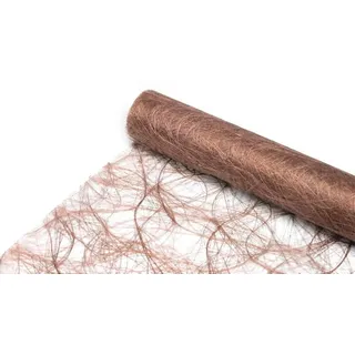 S.I. ZWARTZ BV Tischläufer SIZOWEB® Vlies METALLIC Dekorolle Tischläufer Tischband 30cm/5m braun