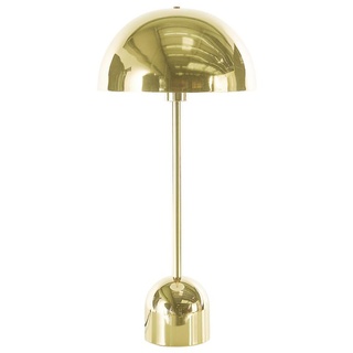 BELIANI Tischlampe Gold Metall 64 cm Langes Kabel mit Schalter Runder Lampenschirm Industrie Design