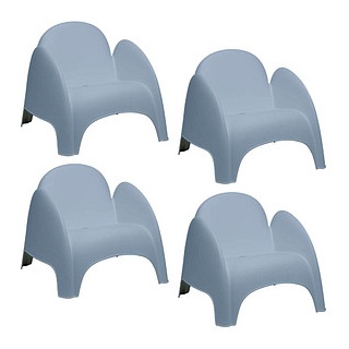4 PAPERFLOW Sessel DUMBO blau blau Kunststoff