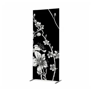 Showdown Displays Raumteiler 100x200cm Kirschblüte sw