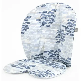 Stokke Hochstuhleinlage Steps, Blau, Weiß, Textil, Wellen, 28x5x18 cm, abwaschbar, wasserabweisend, Babymöbel, Hochstühle & Zubehör, Hochstuhlzubehör, Hochstuhleinlagen