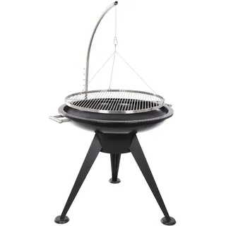 Deluxe XXL BBQ 65 cm Schwenk Grill Dreibein Feuerschale Edelstahl Designgrill Schwenkgrill