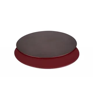 Freeform Duo Platzset, Kunstleder, 45x34cm, anthrazit metallic/burgund