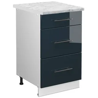 Vicco Schubladenschrank Fame-Line 50 x 82 x 60 cm Dunkelblau