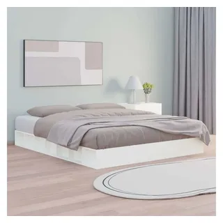 vidaXL Massivholzbett 180 x 200 cm Weiß