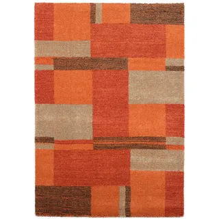 Novel Webteppich Palazzo Bloc, Terracotta, Textil, Abstraktes, rechteckig, 240x340 cm, in verschiedenen Größen erhältlich, Teppiche & Böden, Teppiche, Webteppiche